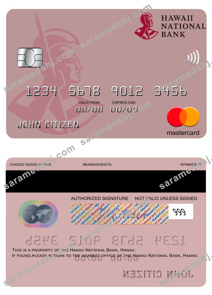 Hawaii Hawaii National Bank mastercard